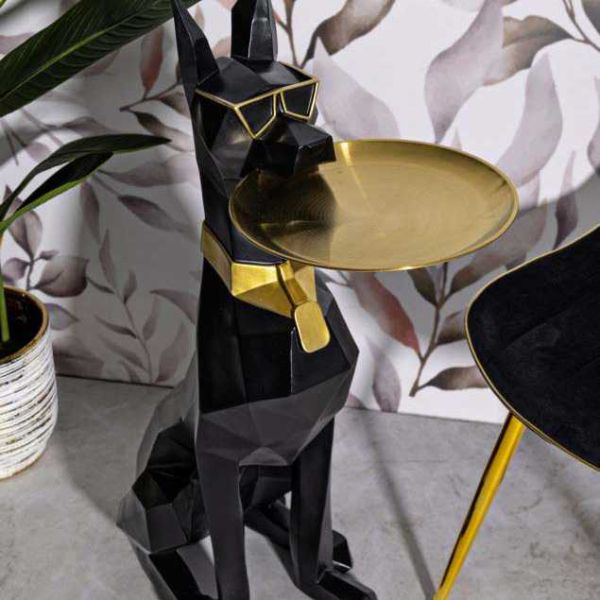 Chien en polyrésine Dog origami 30 x 64 x 91 cm - MAURO FERRETTI