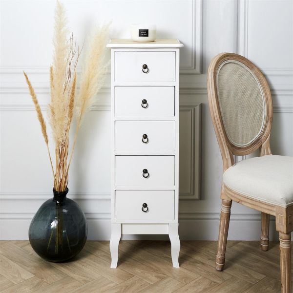 Chiffonier en bois 5 tiroirs Victoria - THE HOME DECO FACTORY