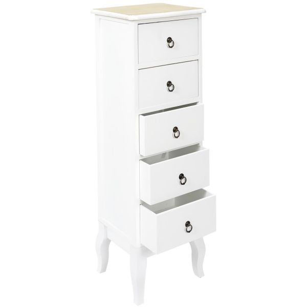 Chiffonier en bois 5 tiroirs Victoria - 5