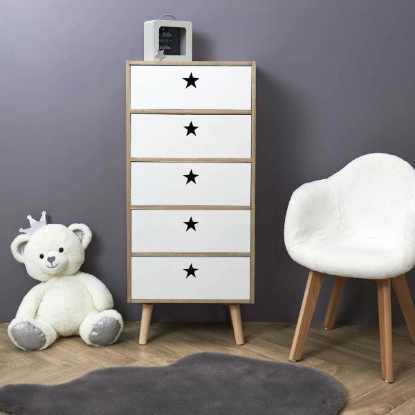 Chiffonnier bicolore pour enfants Like a star - THE HOME DECO KIDS