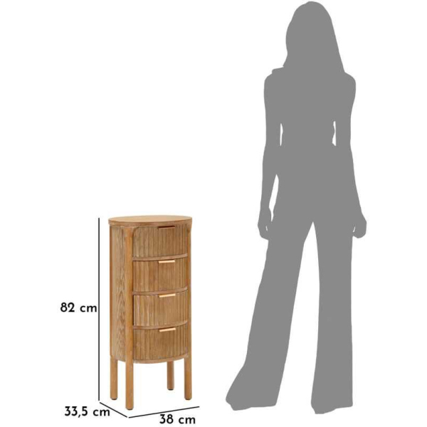 Chiffonnier en bois de sapin Gothenburg 38 x 33.5 x 82 cm - MAU-0848