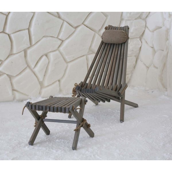 Chilienne en bois EcoChair avec coussin (Lot de 2) - 10