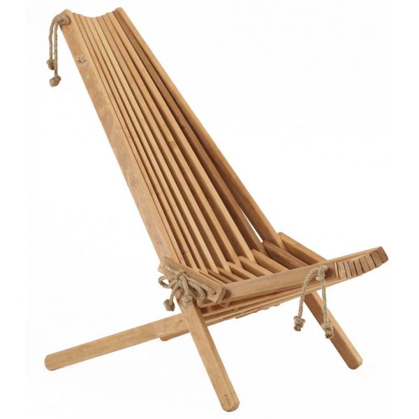 Chilienne en bois EcoChair avec coussin (Lot de 2) - 319