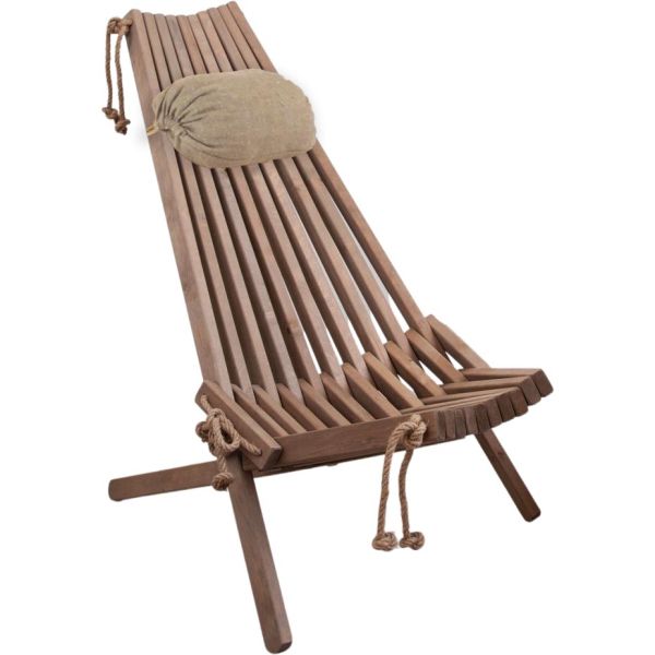 Chilienne en bois EcoChair avec coussin offert (Lot de 2)