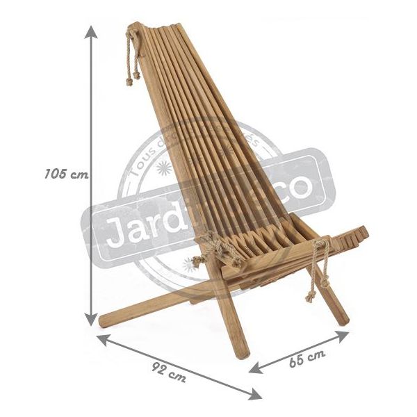 Chilienne en bois Ecochair (coussin offert) - ECO-0114