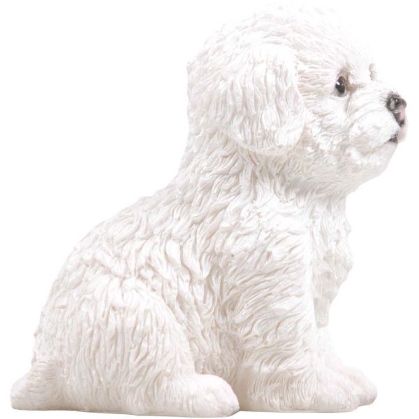 Chiot en résine Bichon frisé 13x10x15 cm - Farmwood animals