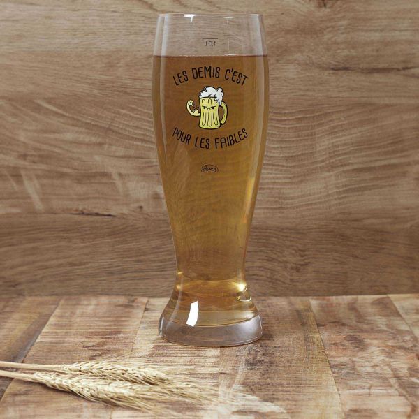Chope à bière XXL en verre Humour - 19,90