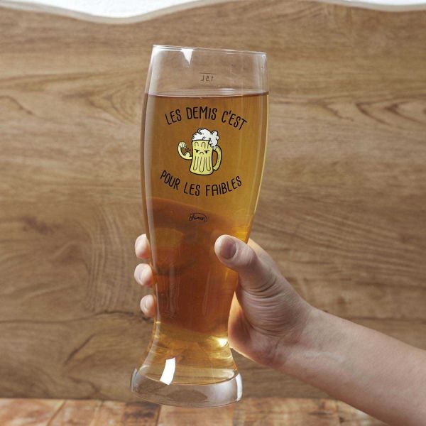 Chope à bière XXL en verre Humour - 5