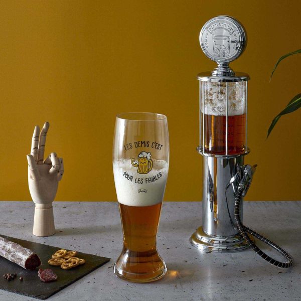 Chope à bière XXL en verre Humour - LA CHAISE LONGUE