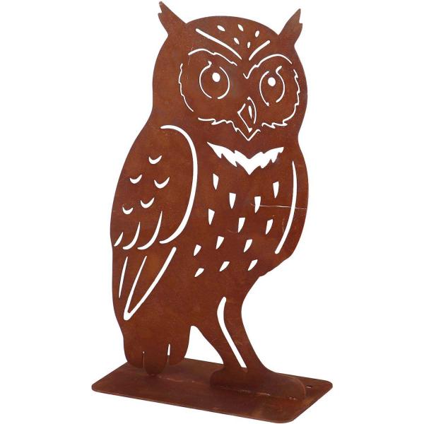 Chouette décorative en métal rouillé - 9,90