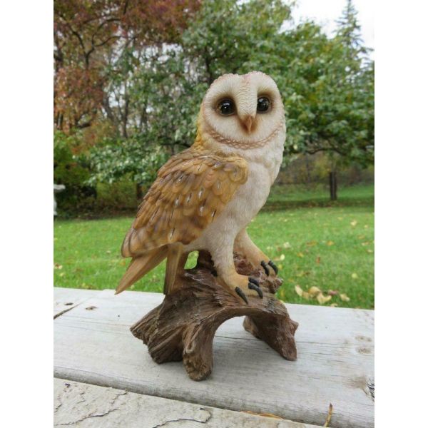 Chouette effraie en résine 36 cm Chouette effraie en résine 36 cm