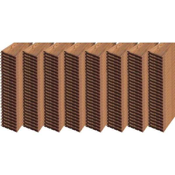 Clin de bardage en pin sylvestre 250 x 12 cm Premium (Lot de 200)