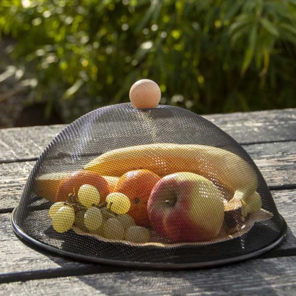 Cloche alimentaire en métal noir - 