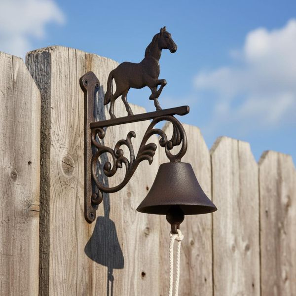 Cloche ancienne cheval en fonte - AUBRY GASPARD