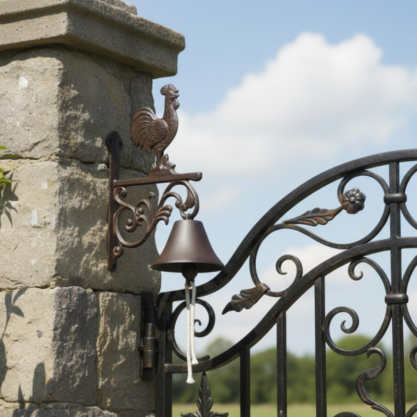 Cloche ancienne coq en fonte - AUBRY GASPARD
