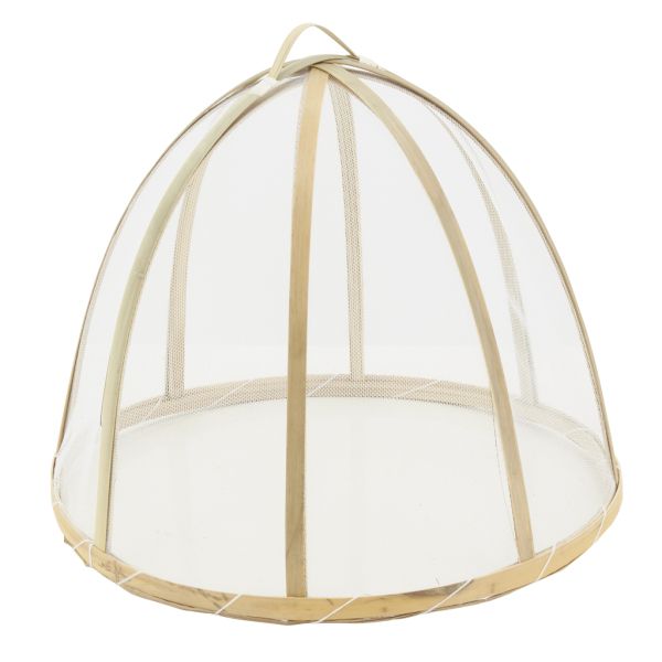 Cloche en bambou et filet blanc