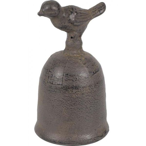 Cloche en fonte oiseau 15 cm