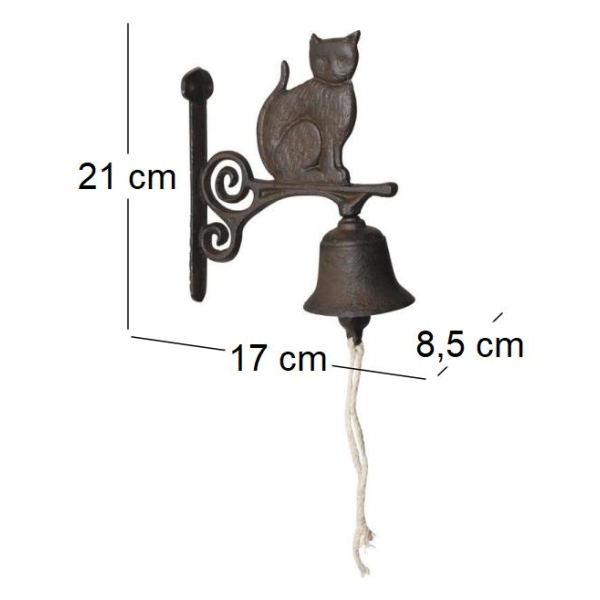 Cloche de jardin chat en fonte - AUB-0819