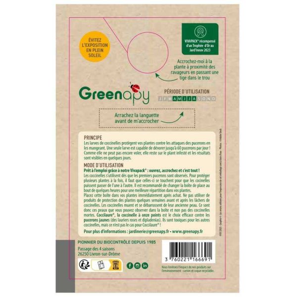 Coccilaure anti-pucerons des lauriers roses et plantes basses - 