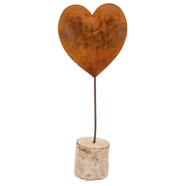 Coeur en métal effet rouillé