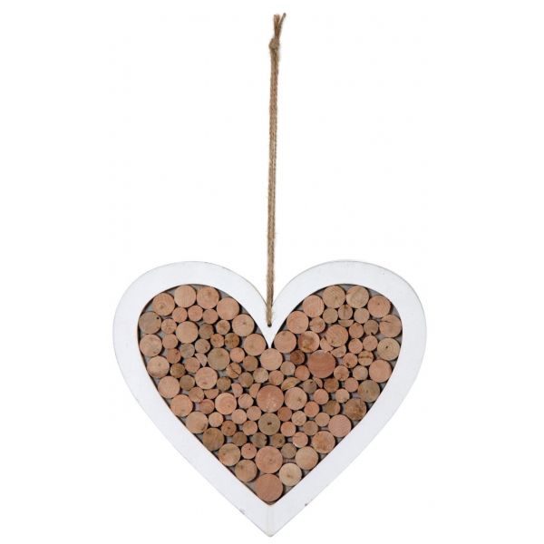 Coeur à suspendre en bois