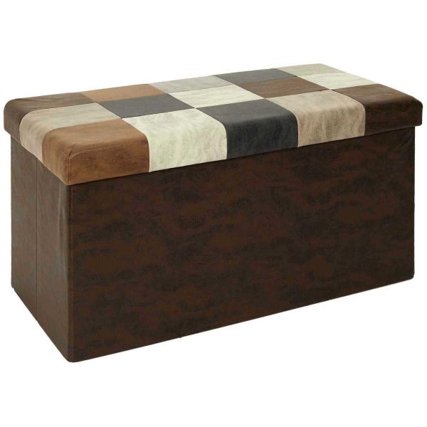 Coffre banc pliable en polyuréthane patchwork Helsinki