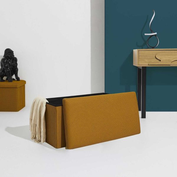Coffre banc pliable en tissu Atome - THE HOME DECO FACTORY