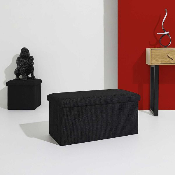 Coffre banc pliable en tissu Atome - THE HOME DECO FACTORY