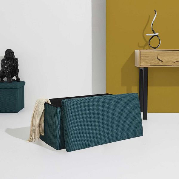 Coffre banc pliable en tissu Atome - THE HOME DECO FACTORY