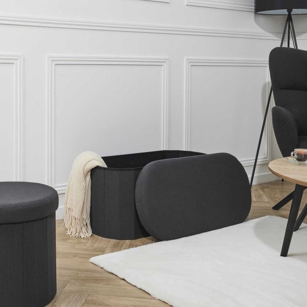 Coffre banc pliable en tissu Pills - THE HOME DECO FACTORY