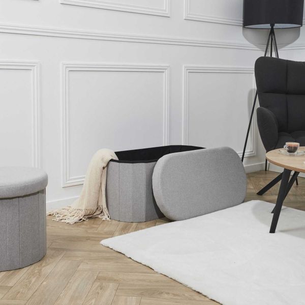Coffre banc pliable en tissu Pills - THE HOME DECO FACTORY