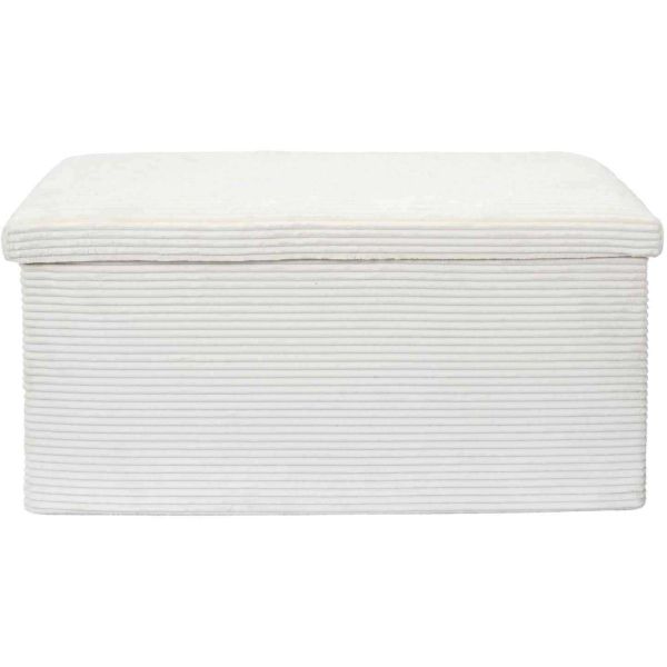 Coffre banc pliable en velours côtelé Scott - CMP-5317