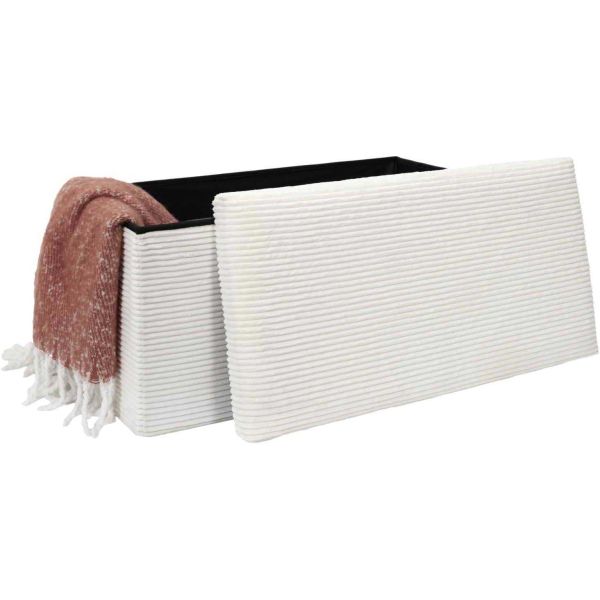 Coffre banc pliable en velours côtelé Scott - 6
