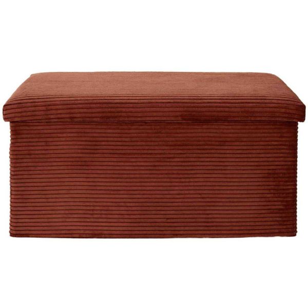 Coffre banc pliable en velours côtelé Scott - CMP-5316