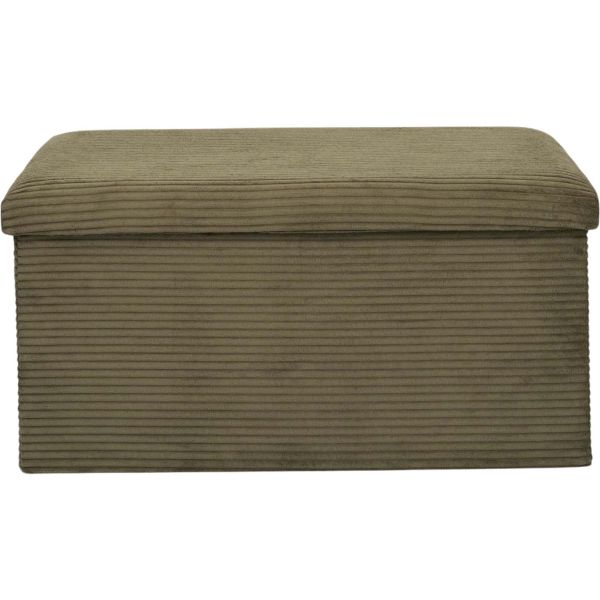 Coffre banc pliable en velours côtelé Scott - 36,90