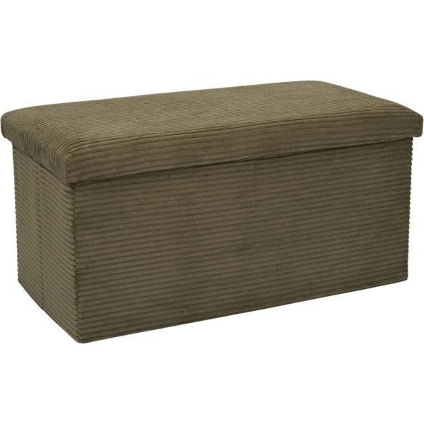 Coffre banc pliable en velours côtelé Scott