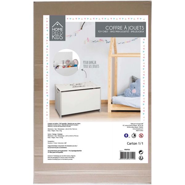 Coffre à jouets en bois MDF - 7