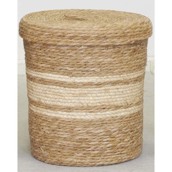 Boîtes de rangement en maïs naturel et blanc (lot de 3) - 7