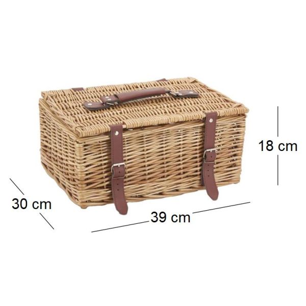 Coffre en osier buff brun et polyuréthane L39 - AUB-6374