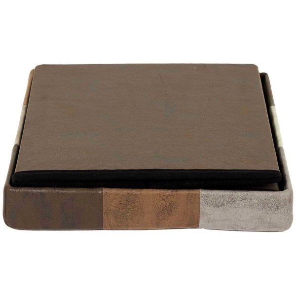 Coffre pouf pliable en polyuréthane patchwork Helsinki - 5