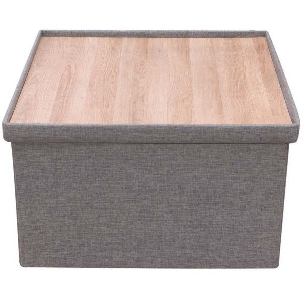 Coffre rangement XXL pouf réversible table basse - 75,90