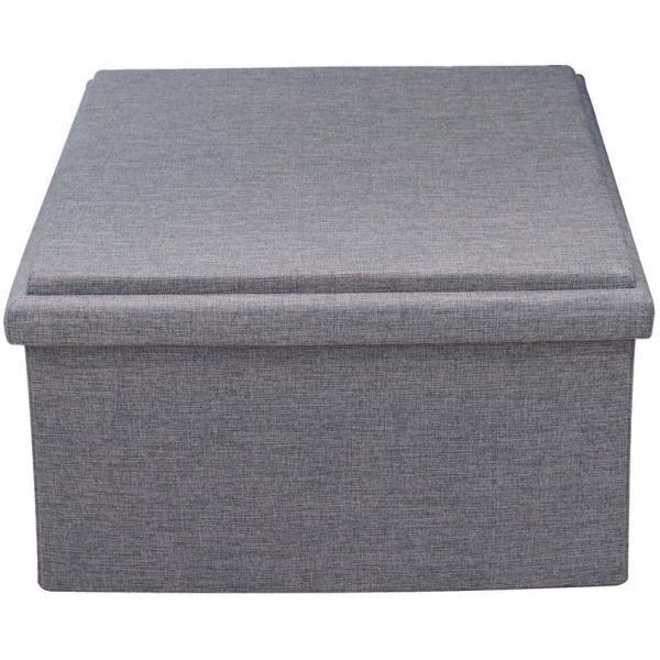 Coffre rangement XXL pouf réversible table basse - CMP-1418