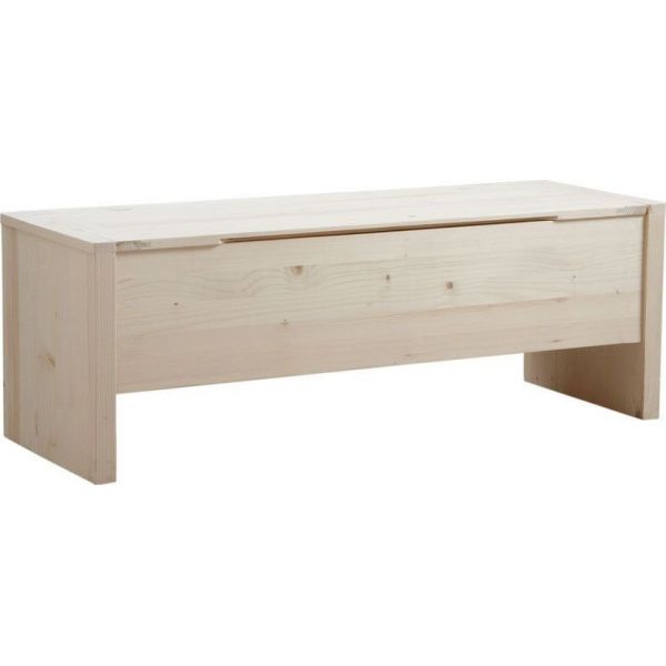 Coffre de rangement en bois brut