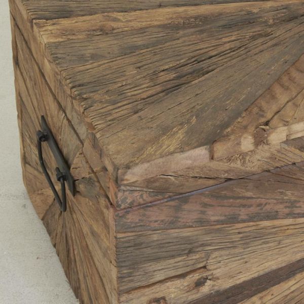 Coffre de rangement en bois recyclé - AUB-6045