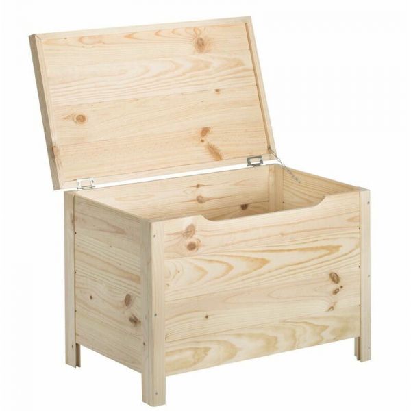 Coffre de rangement en pin 85L - 62,82