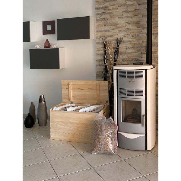 Coffre de rangement en pin brut 135 litres - 10