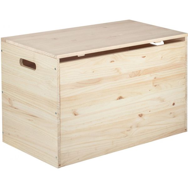 Coffre de rangement en pin brut 135 litres