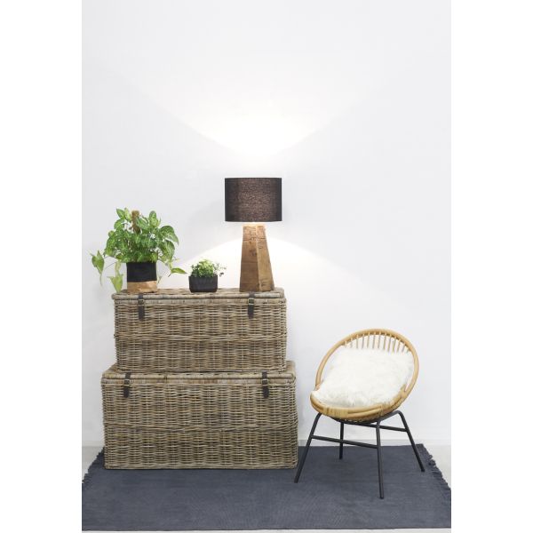 Coffres bouts de lit en poelet gris (Lot de 2) - AUBRY GASPARD