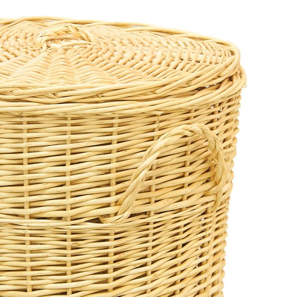 Panières à linge en osier blanc (Lot de 3) - AUB-4762
