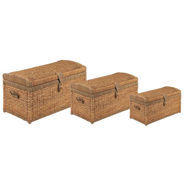 Coffres de rangement en algues (Lot de 3)